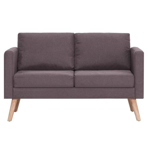 2-personers sofa i stof gråbrun