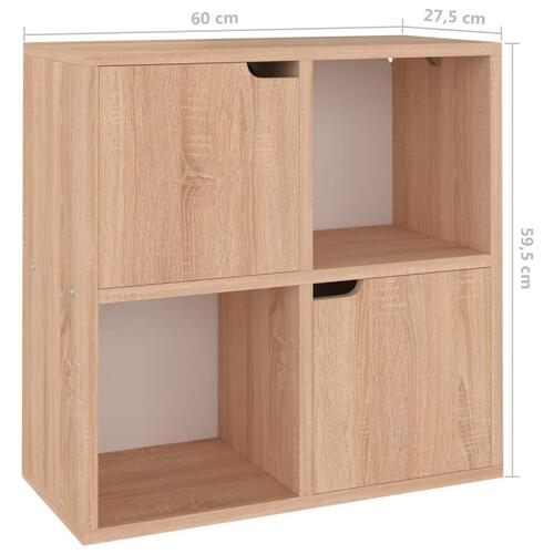 Bogreol 60x27,5x59,5 cm spånplade sonoma-eg