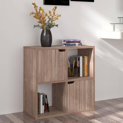 Bogreol 60x27,5x59,5 cm konstrueret træ grå sonoma-eg