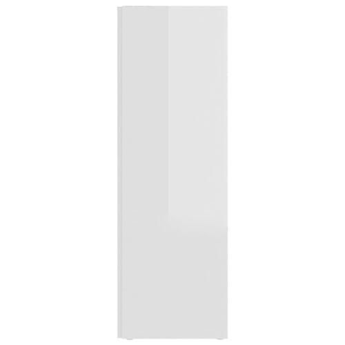 Hjørnereol 33x33x100 cm spånplade hvid højglans