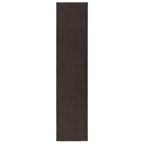 Snavsbestandig tæppeløber 100x450 cm brun