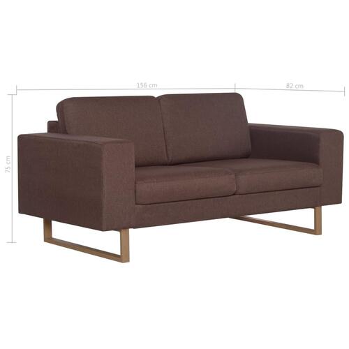 2-personers sofa i stof brun