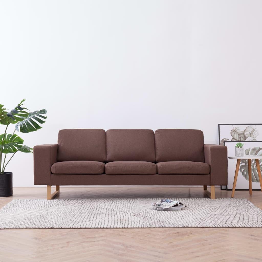 3-personers sofa i stof brun