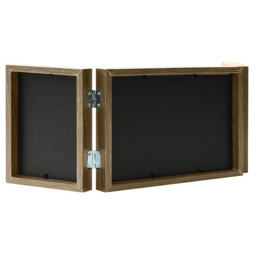 Folderamme til 3 billeder 28x18 cm + 2x(13x18 cm) lysebrun