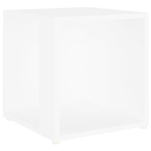 Sidebord 33x33x34,5 cm konstrueret træ hvid