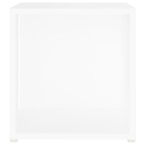 Sidebord 33x33x34,5 cm konstrueret træ hvid