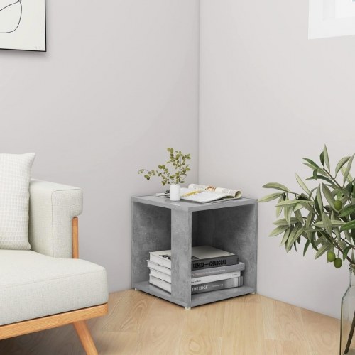 Sidebord 33x33x34,5 cm konstrueret træ betongrå