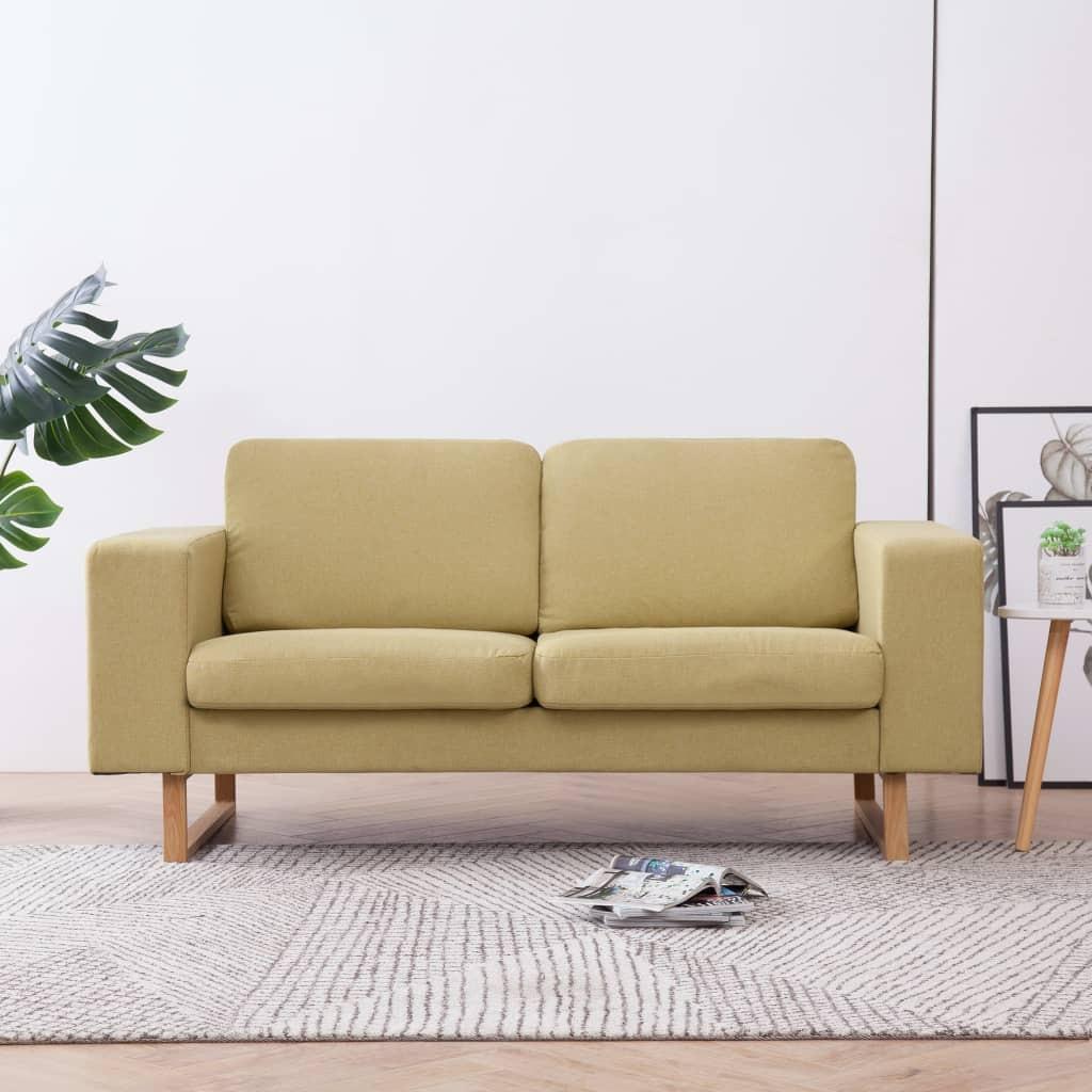2-personers sofa i stof grøn