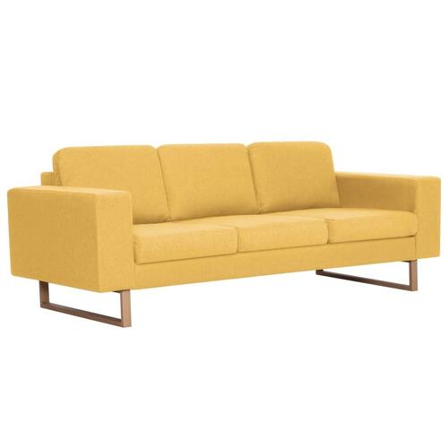 3-personers sofa i stof gul