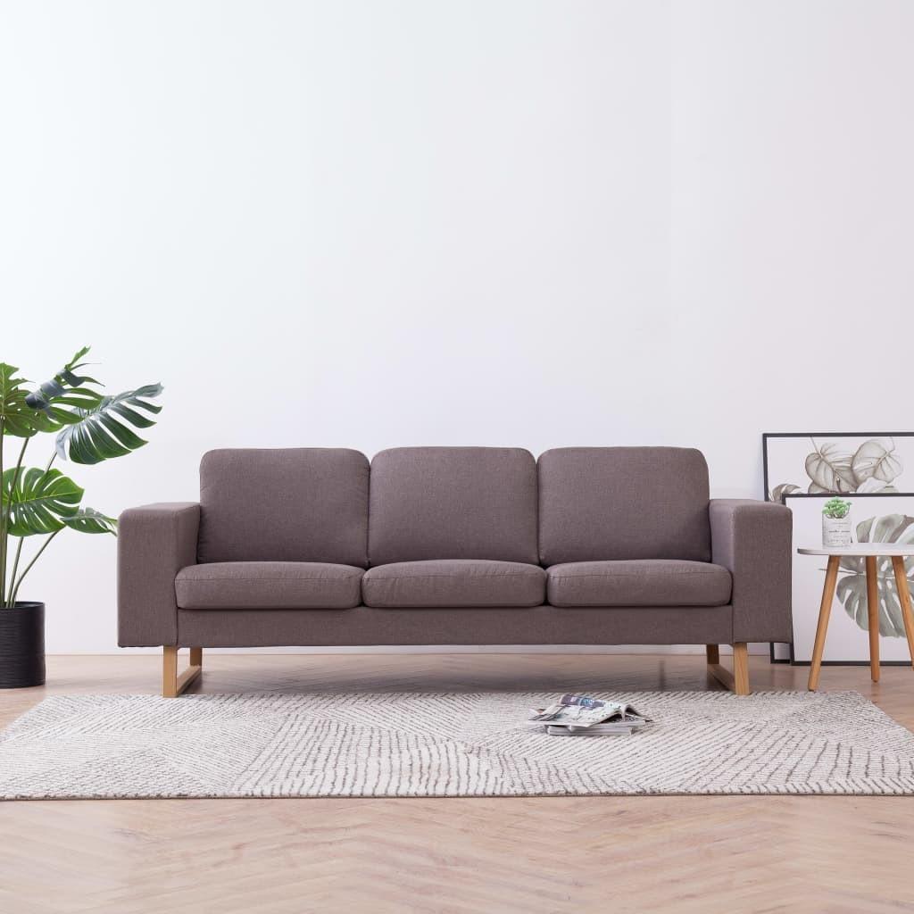 3-personers sofa i stof gråbrun