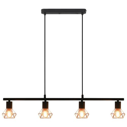 Loftlampe med glødepærer 4 W 80 cm E14 sort og kobber