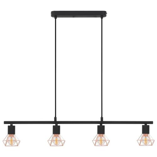 Loftlampe med glødepærer 4 W 80 cm E14 sort og kobber