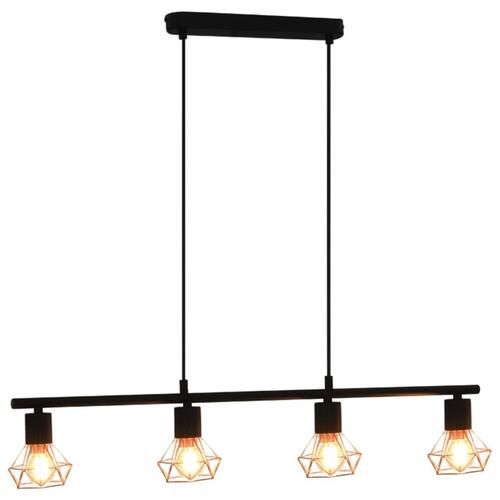 Loftlampe med glødepærer 4 W 80 cm E14 sort og kobber
