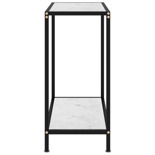 Konsolbord 60x35x75 cm hærdet glas hvid