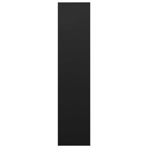 Kontorskab 90x40x180 cm stål sort