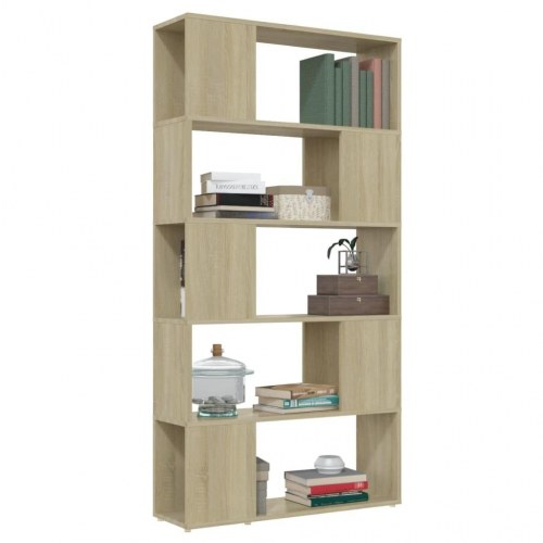 Bogreol/rumdeler 80 × 24 × 155 cm - konstrueret træ, sonoma-eg