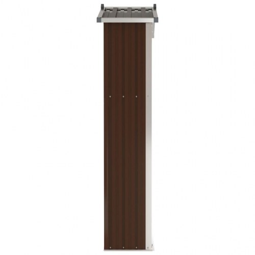 Haveskur 116×45×175 cm i galvaniseret stål - brun