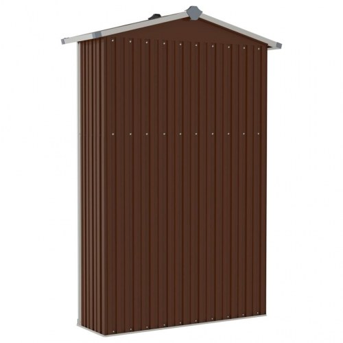 Haveskur 116×45×175 cm i galvaniseret stål - brun