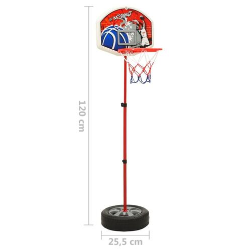 Basketballsæt til børn 120 cm justerbart