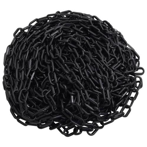Advarselskæde 30 m Ø6 mm plastik sort