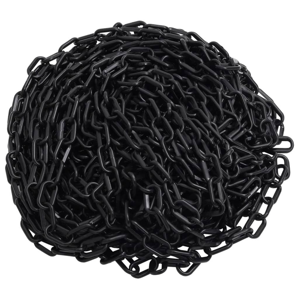 Advarselskæde 30 m Ø6 mm plastik sort