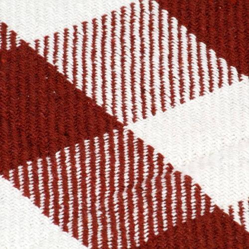 Plaid 125x150 cm bomuld ternet murstensrød