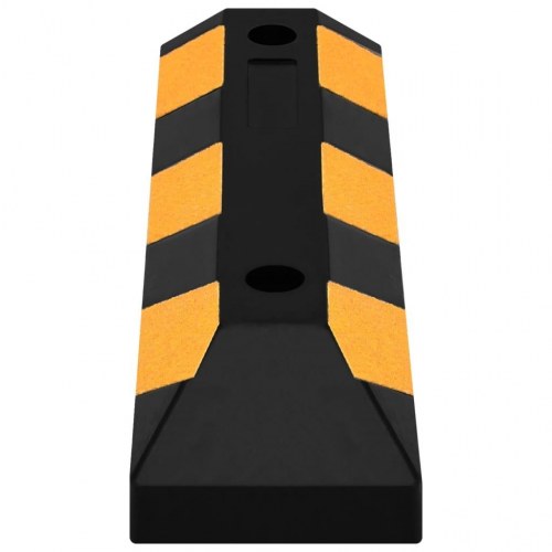 Parkeringsklodser med refleks 2 stk. 56x15x10 cm gummi