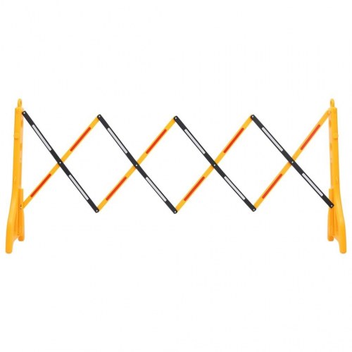 Foldbar vejafspærring 250 × 38 × 96 cm - gul/sort