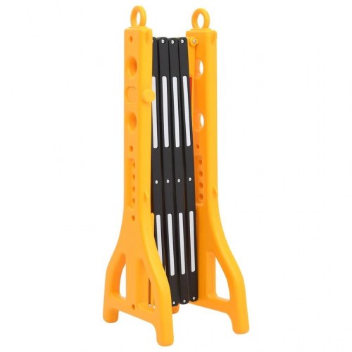 Foldbar vejafspærring 250 × 38 × 96 cm - gul/sort