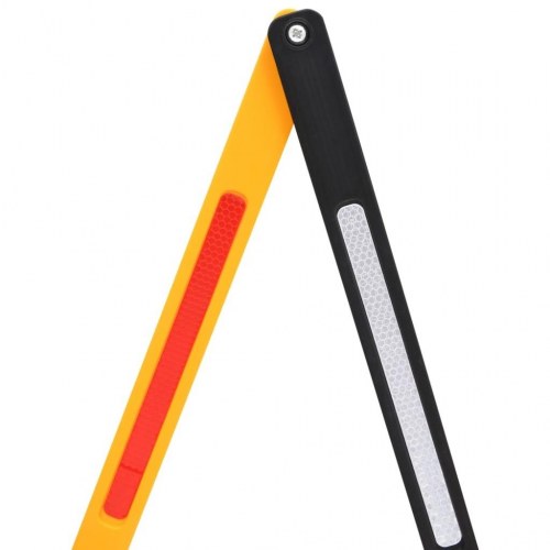 Foldbar vejafspærring 250 × 38 × 96 cm - gul/sort