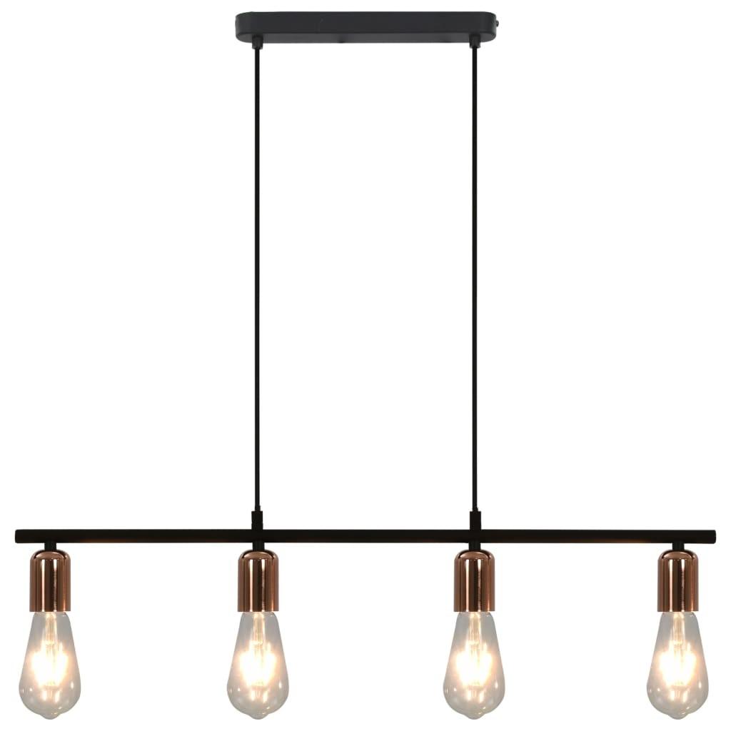 Loftlampe med glødepærer 2 W 80 cm E27 sort og kobber