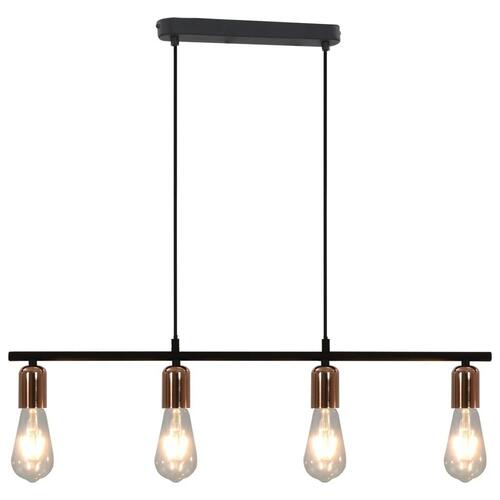 Loftlampe med glødepærer 2 W 80 cm E27 sort og kobber