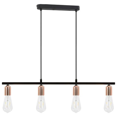 Loftlampe med glødepærer 2 W 80 cm E27 sort og kobber