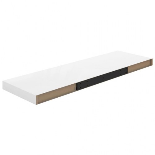 Væghylde 80 × 23,5 × 3,8 cm - MDF, hvid højglans