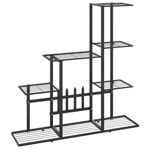 Blomsterstativ 94,5x25x88 cm metal sort