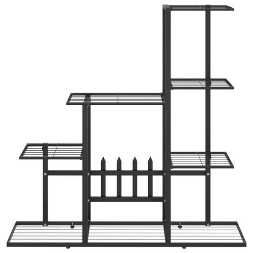 Blomsterstativ 94,5x25x88 cm metal sort