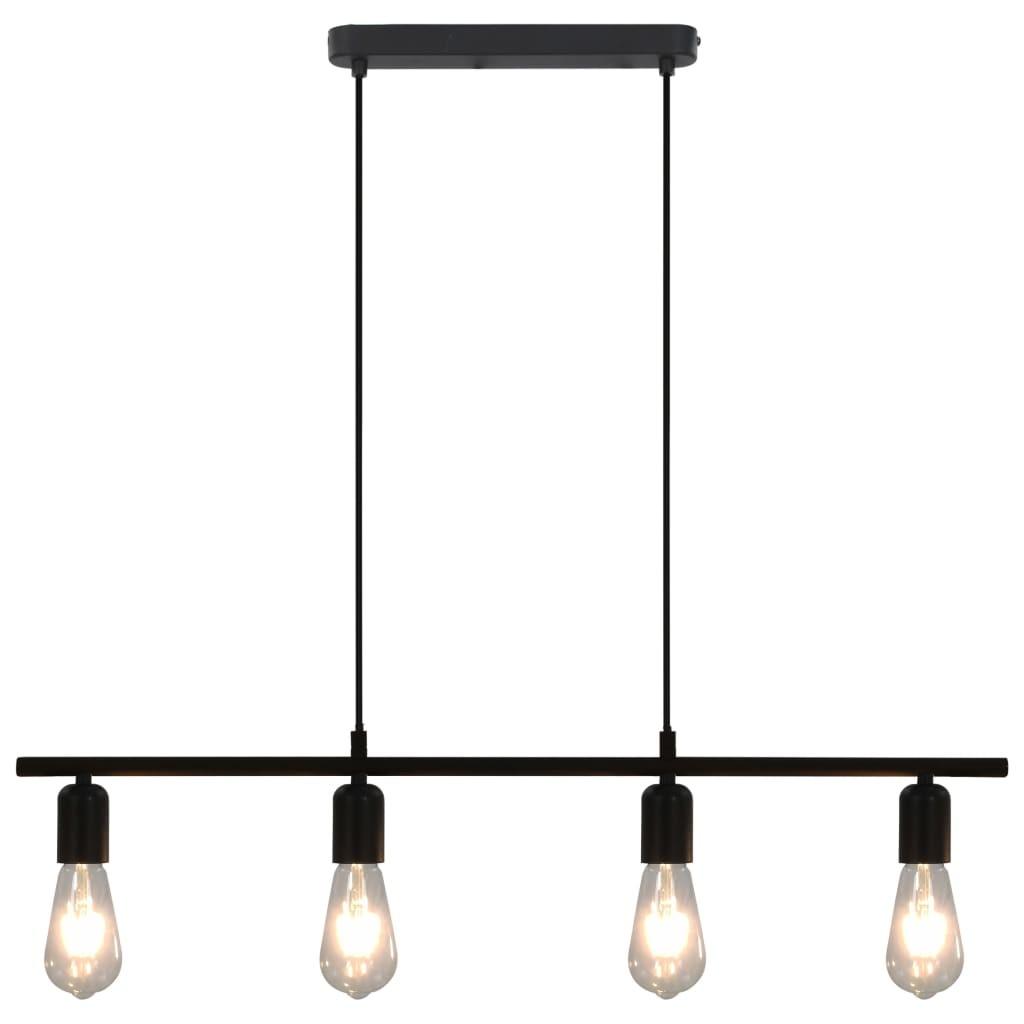 Loftlampe med glødepærer 2 W 80 cm E27 sort