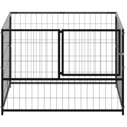 Hundeløbegård 100x100x70 cm stål sort