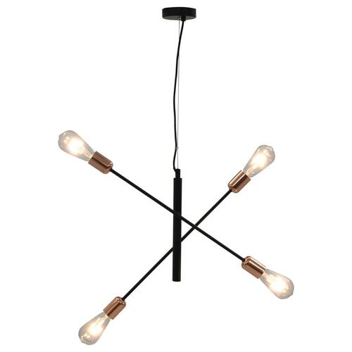 Loftlampe med glødepærer 2 W E27 sort og kobber
