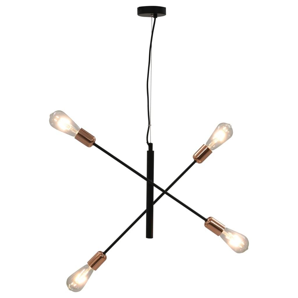 Loftlampe med glødepærer 2 W E27 sort og kobber