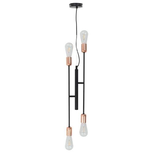 Loftlampe med glødepærer 2 W E27 sort og kobber