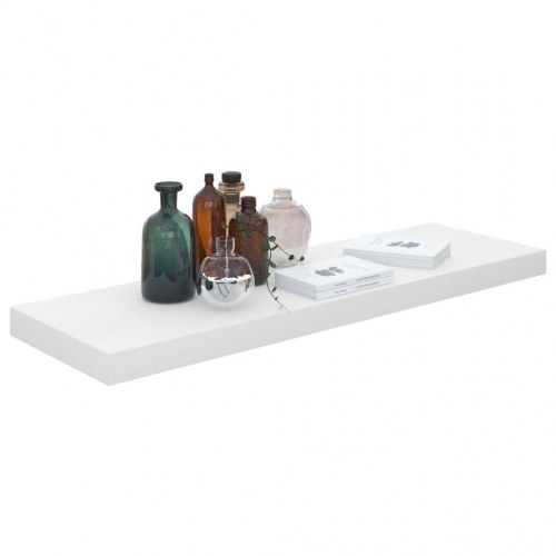 Væghylder 2 stk. - 80 × 23,5 × 3,8 cm - MDF hvid højglans