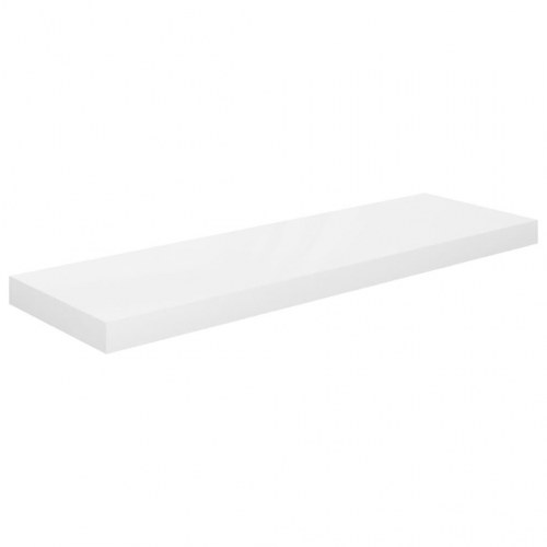 Væghylder 2 stk. - 80 × 23,5 × 3,8 cm - MDF hvid højglans