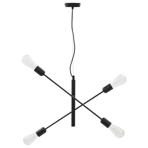 Loftlampe med glødepærer 2 W E27 sort