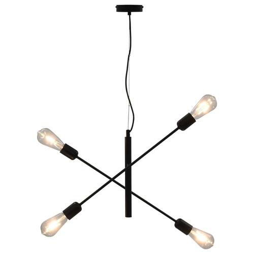 Loftlampe med glødepærer 2 W E27 sort