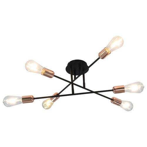 Loftlampe med glødepærer 2 W E27 sort og kobber