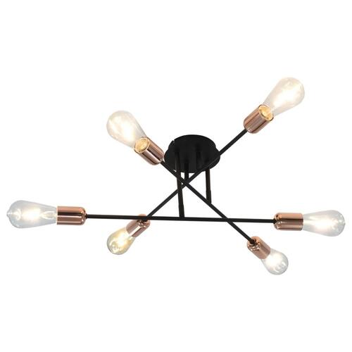 Loftlampe med glødepærer 2 W E27 sort og kobber