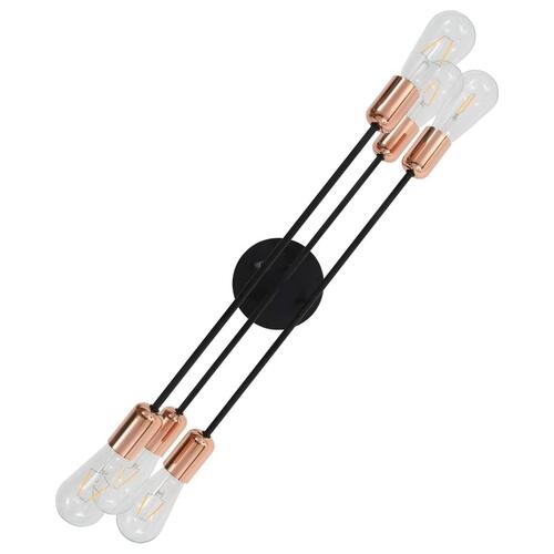 Loftlampe med glødepærer 2 W E27 sort og kobber