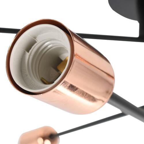 Loftlampe med glødepærer 2 W E27 sort og kobber