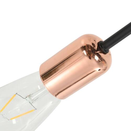 Loftlampe E27 sort og kobber